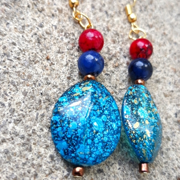 Boho Style/ Dangle/ Bead Earrings - Picture 7 of 8